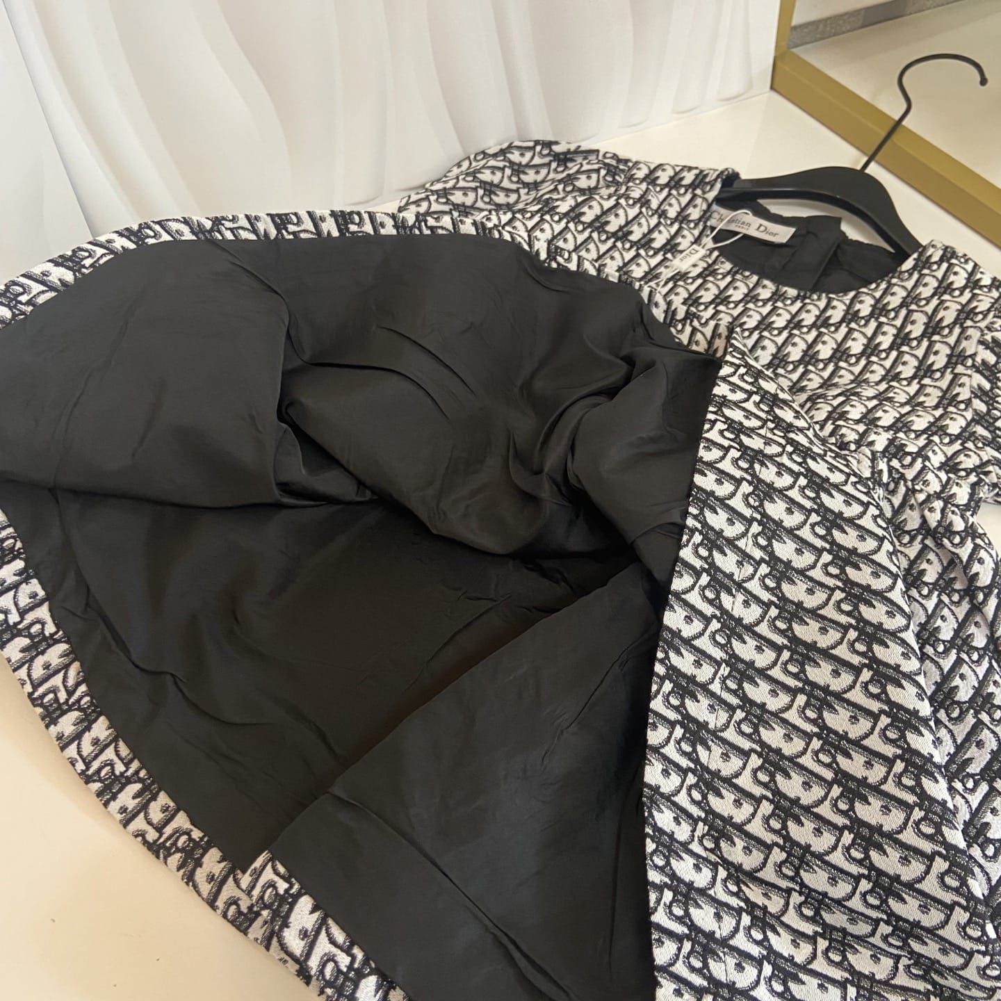 Dior Kids - Jacquard Dress with Puff Sleeves