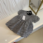 Dior Kids - Jacquard Dress with Puff Sleeves