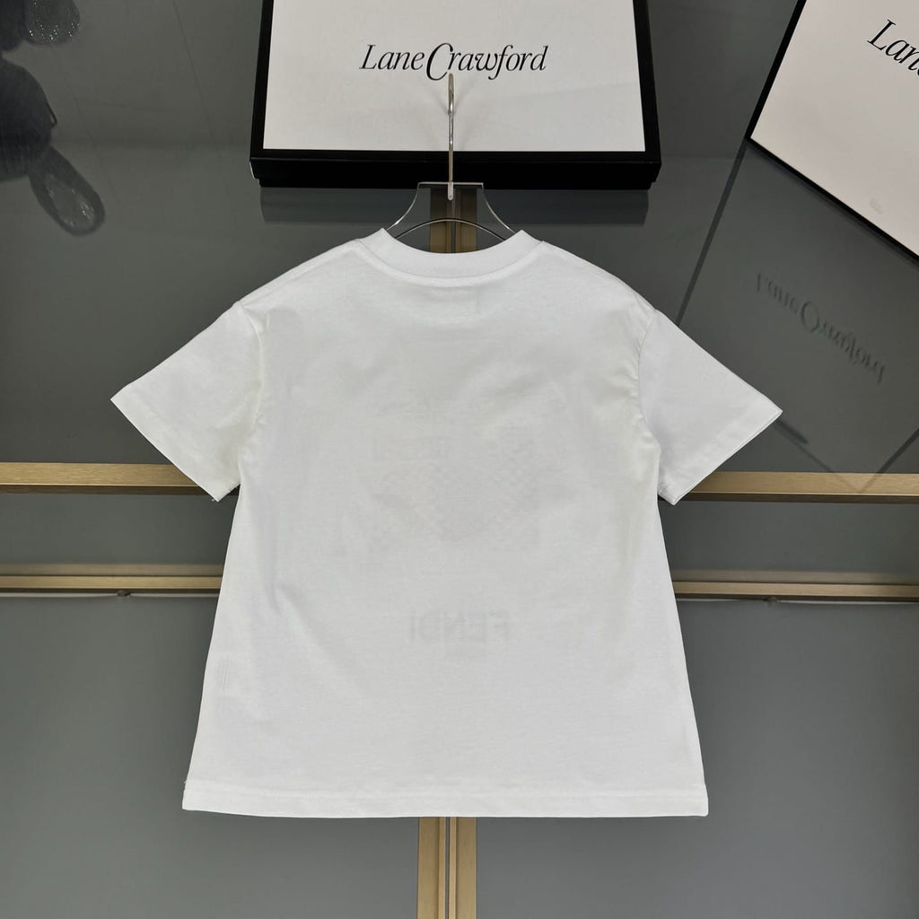Fendi Kids - White Equestrian Horse T-shirt