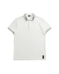 Fendi - Logo Jacquard Collar Cotton Polo Shirt (Optic White)