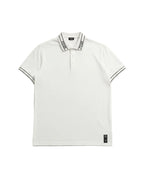 Fendi - Logo Jacquard Collar Cotton Polo Shirt (Optic White)