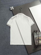 Fendi - Logo Jacquard Collar Cotton Polo Shirt (Optic White)