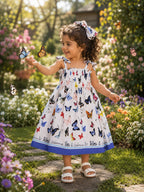 Dolce & Gabbana Kids - Butterfly Smocked Dress