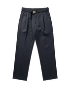 Prada - Belted Buckle Tapered Technical Trousers (Graphite Black)