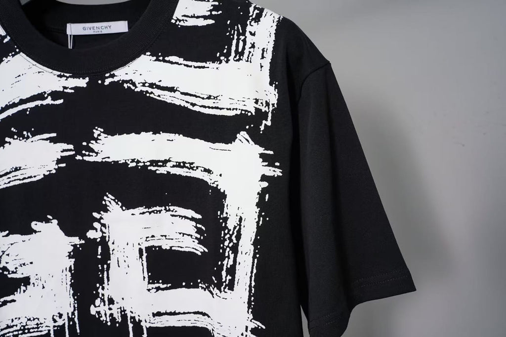 Givenchy - Brushstroke 4G Logo Heavyweight T-Shirt (Onyx Black)