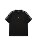Prada - Logo Stripe Taped Crewneck T-Shirt (Graphite Black)