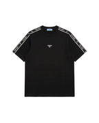 Prada - Logo Stripe Taped Crewneck T-Shirt (Graphite Black)