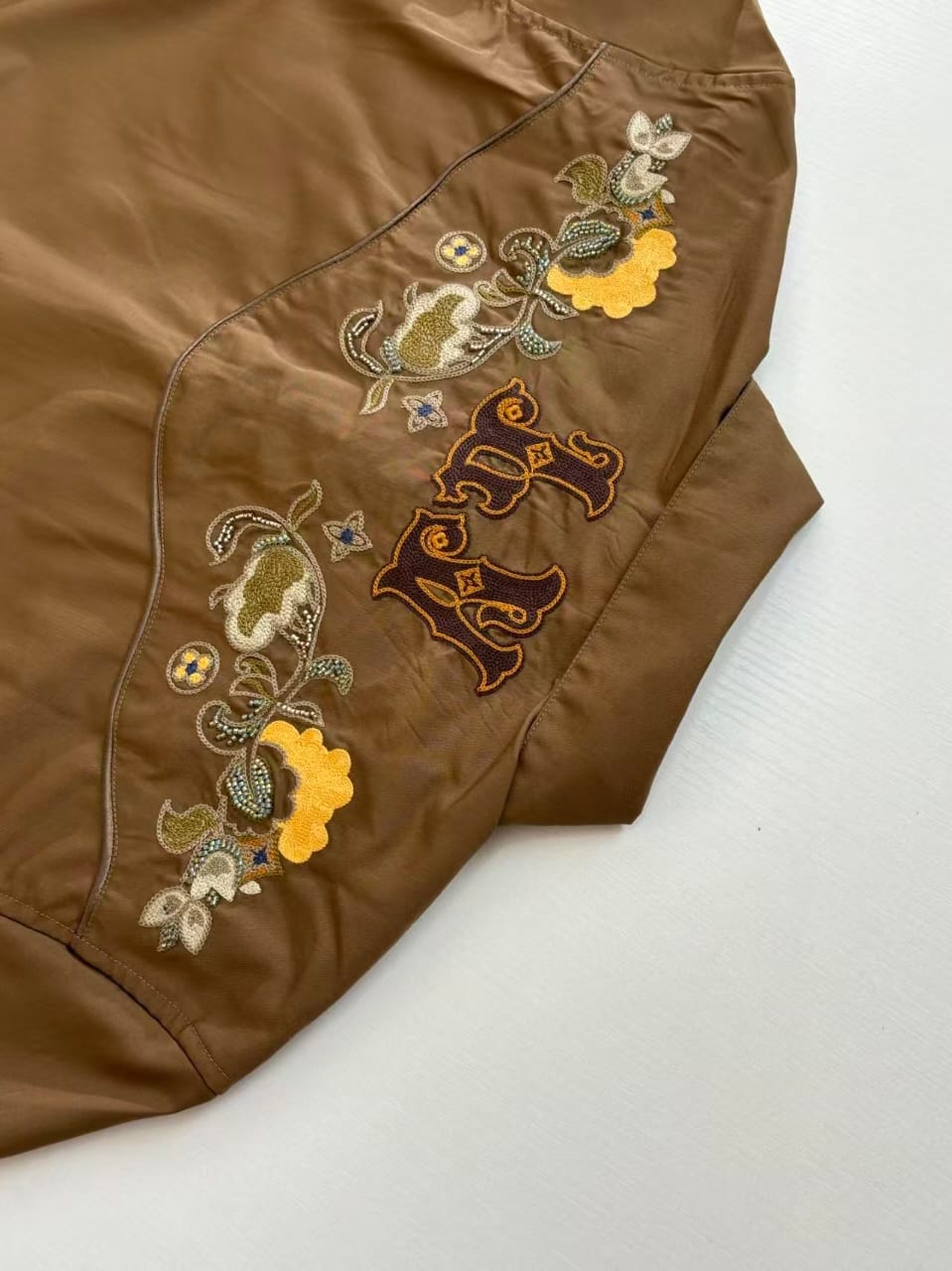 Louis Vuitton - Floral Embroidered Western Resort Shirt (Olive Khaki)