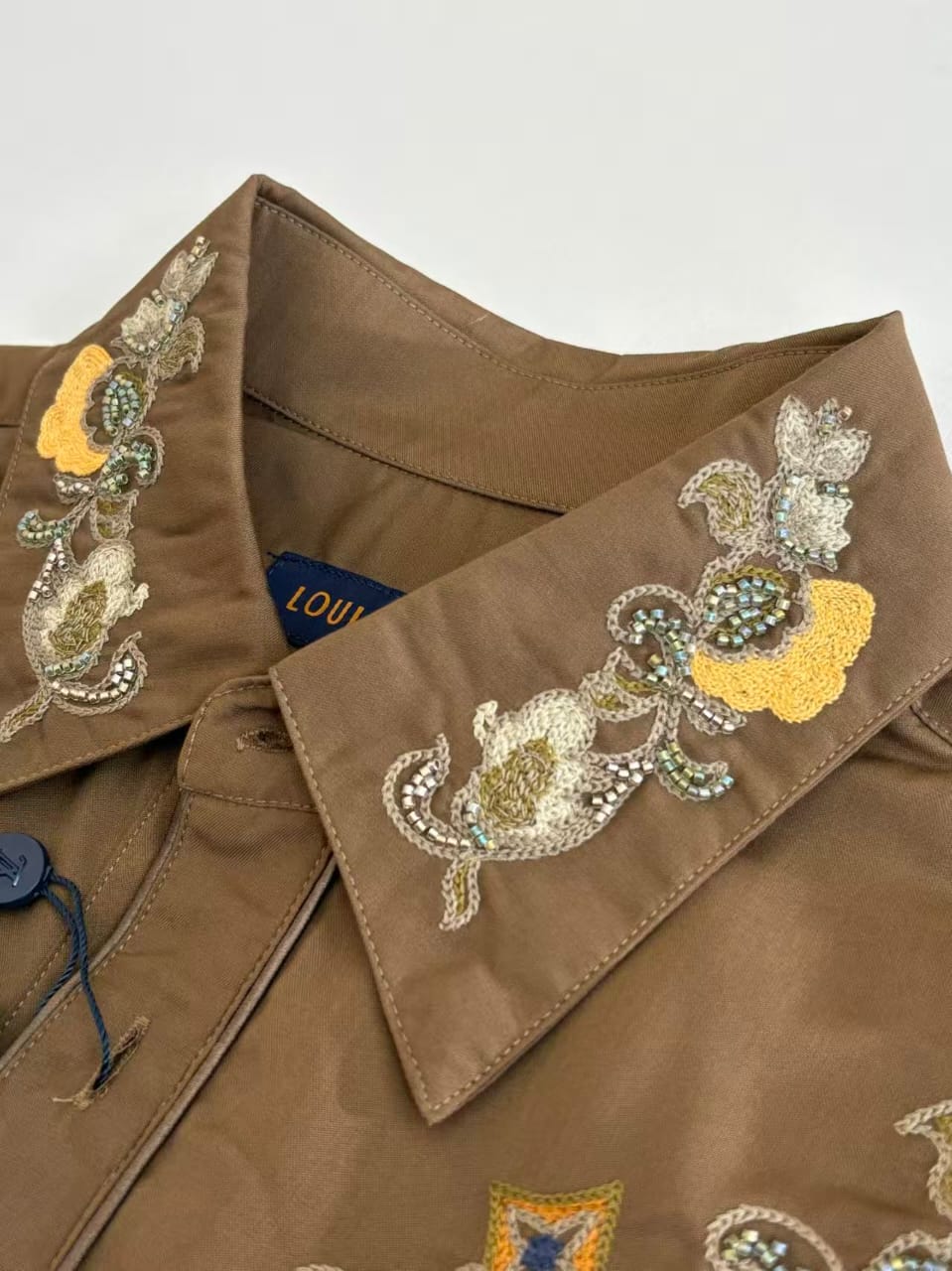 Louis Vuitton - Floral Embroidered Western Resort Shirt (Olive Khaki)
