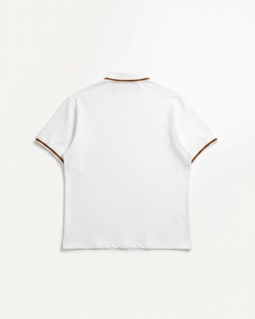 Loro Piana - Embroidered Crest Tipped Polo Shirt (Optic White)
