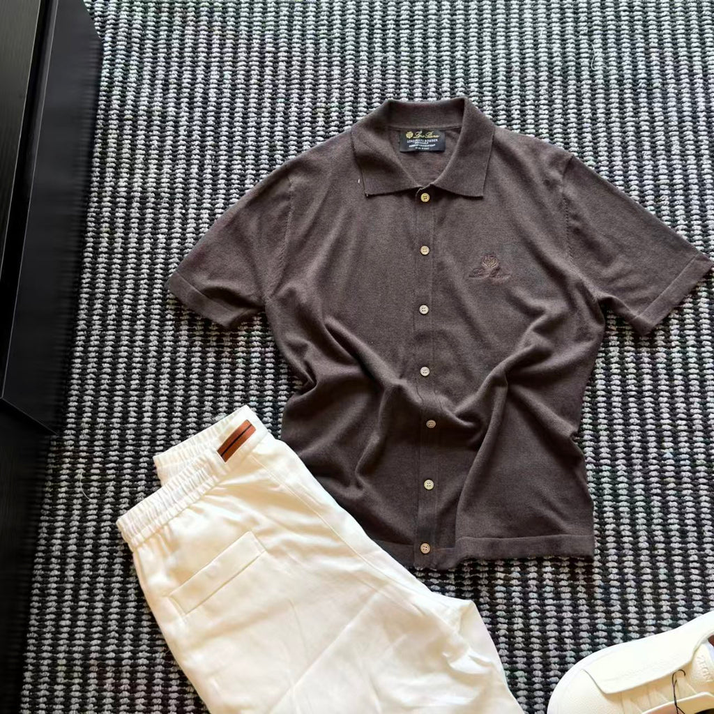 Loro Piana - Classic Knit Polo and Silk-Blend Shorts Resort Set