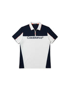Casablanca - Color-Block Quarter-Zip Knit Polo (Midnight & Cream)
