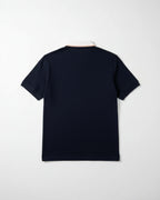 Casablanca - Color-Block Quarter-Zip Knit Polo (Midnight & Cream)