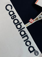 Casablanca - Color-Block Quarter-Zip Knit Polo (Midnight & Cream)
