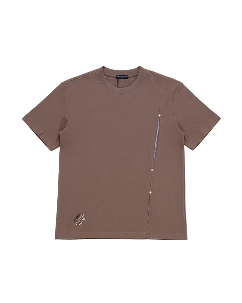 Louis Vuitton - Slit-Detail Terry Knit T-Shirt (Mauve Taupe)