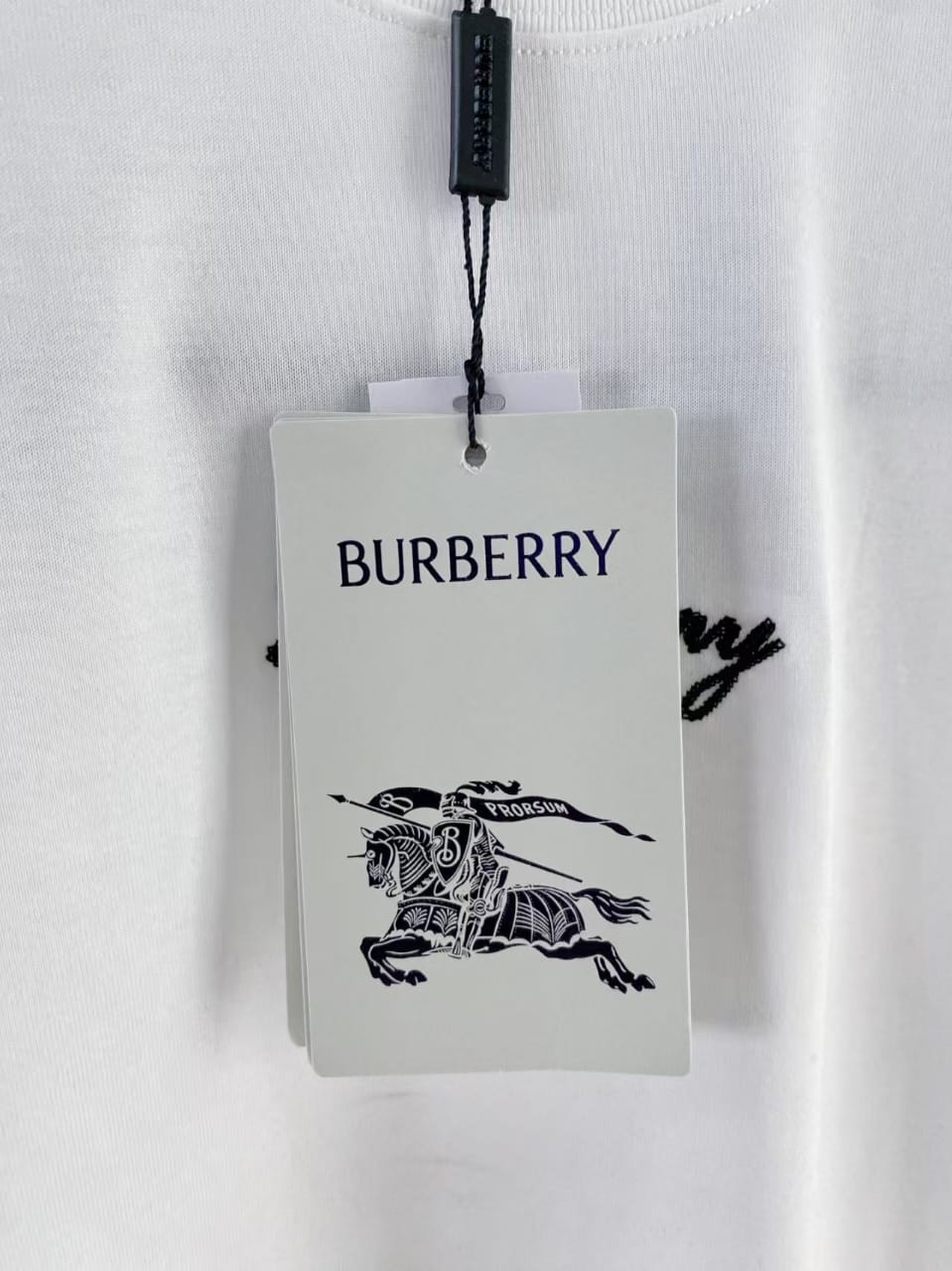 Burberry - Cursive Script Logo Heavyweight T-Shirt (Optic White)