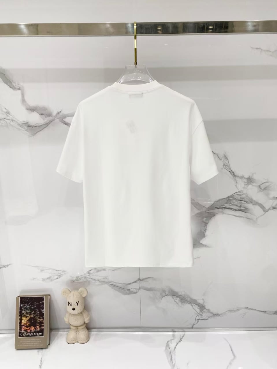 Balmain - Minimalist Logo-Collar Heavyweight T-Shirt (Optic White)