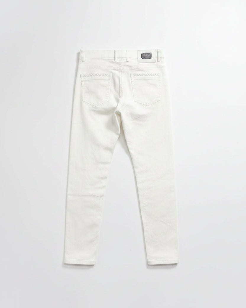 Giorgio Armani - Minimalist Five-Pocket Denim Trousers (Optic White)