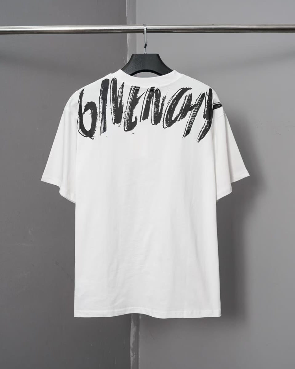 Givenchy - Brushstroke 4G Logo Heavyweight T-Shirt (Optic White)