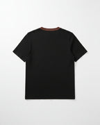 Loro Piana - Contrast Notch-Neck Fine-Knit T-Shirt (Onyx Black & Espresso)