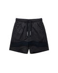 Balmain - Tonal Stripe Drawstring Luxury Shorts (Onyx Black)