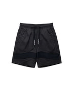 Balmain - Tonal Stripe Drawstring Luxury Shorts (Onyx Black)