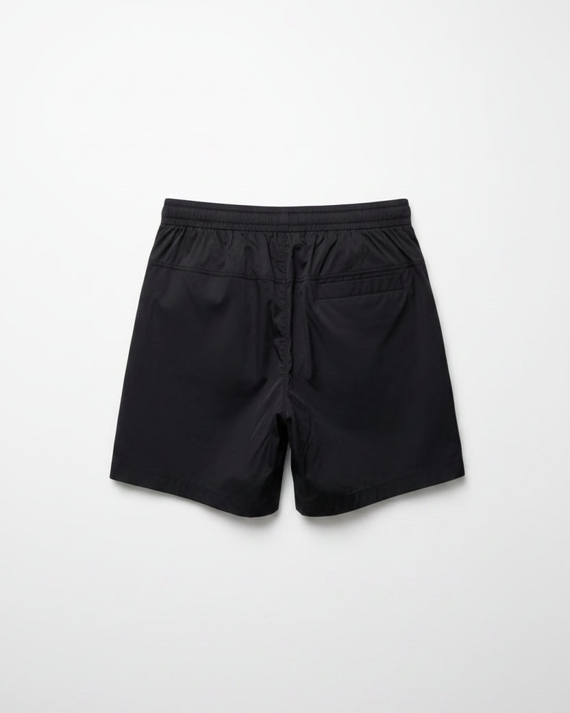 Balmain - Tonal Stripe Drawstring Luxury Shorts (Onyx Black)