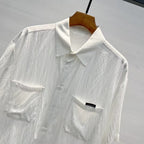 Balenciaga - Pinstripe Double Pocket Shirt - White