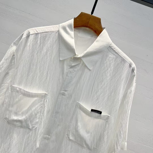 Balenciaga - Pinstripe Double Pocket Shirt - White