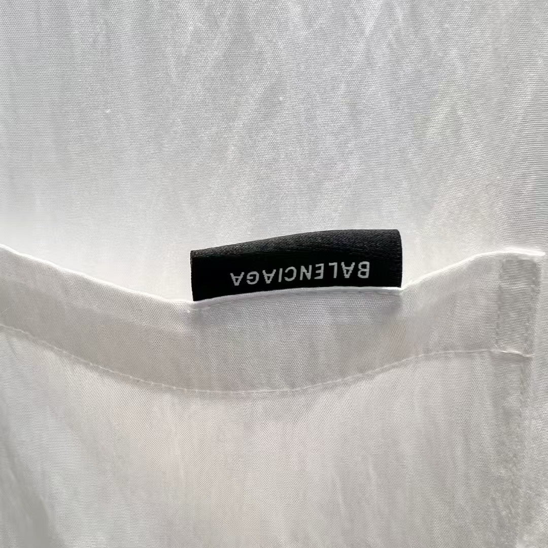 Balenciaga - Pinstripe Double Pocket Shirt - White