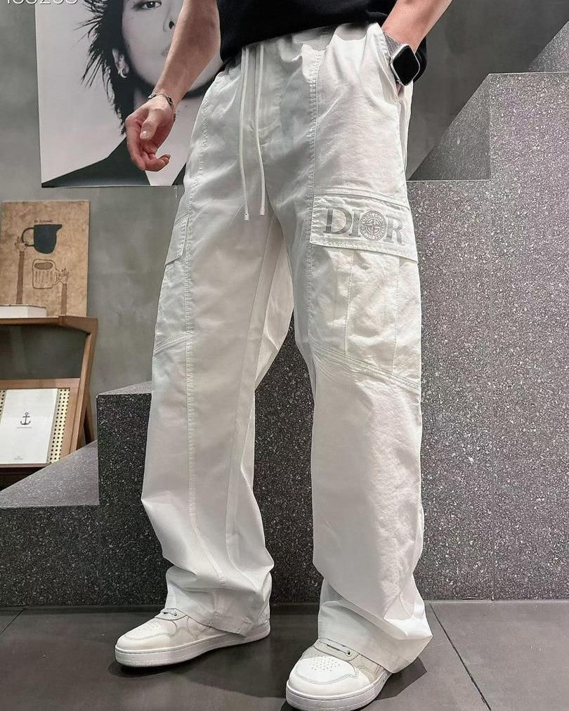 Dior - Wide-Leg Cargo Pants - White