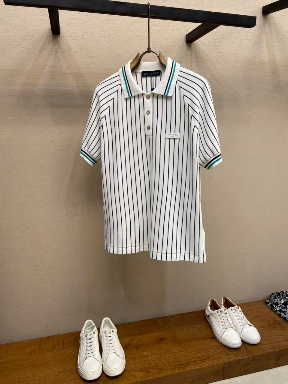 Louis Vuitton - Signature Striped Knit Polo Shirt