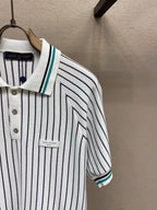 Louis Vuitton - Signature Striped Knit Polo Shirt