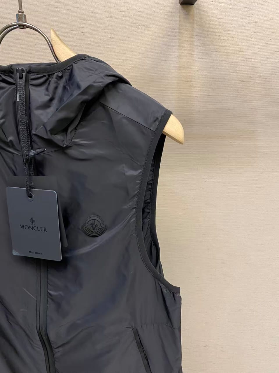Moncler - Reflective Logo Hooded Vest - Black