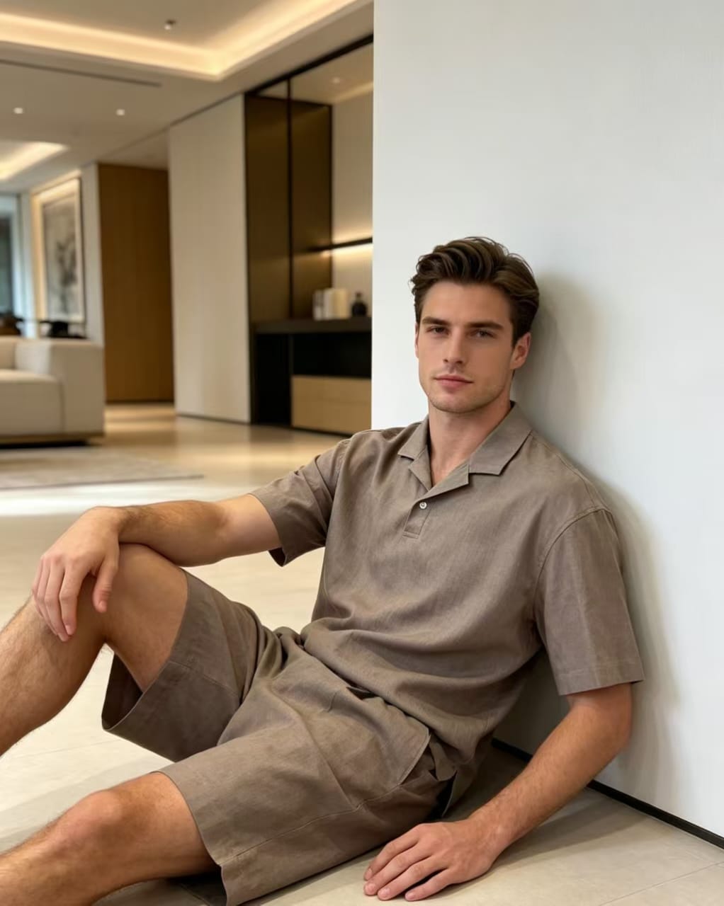 Loro Piana - Linen Set - Polo & Pleated Shorts