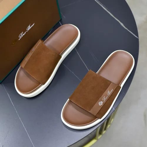 Loro Piana - Suede Leather Slide Sandals