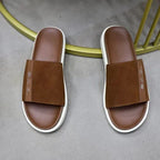 Loro Piana - Suede Leather Slide Sandals