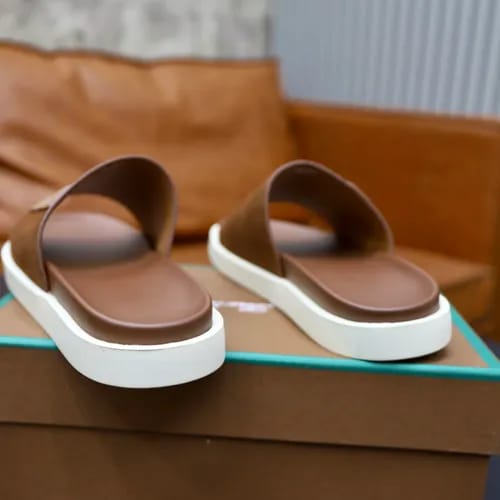 Loro Piana - Suede Leather Slide Sandals