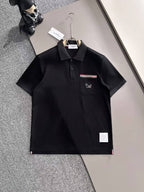Men's Black Pique Polo