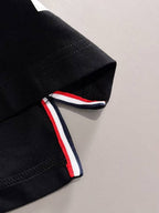 Men's Black Pique Polo