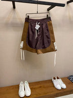 Loewe - Swim Shorts - Burgundy n Brown