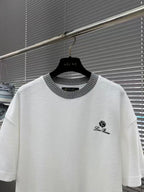 Loro Piana - Contrast-Collar Textured T-Shirt