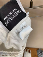 Valentino - White Wide-Leg Linen Trousers