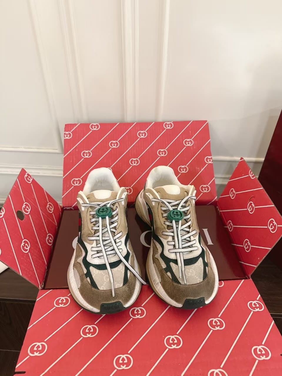 Gucci - Rhyton Mixed Material Sneakers