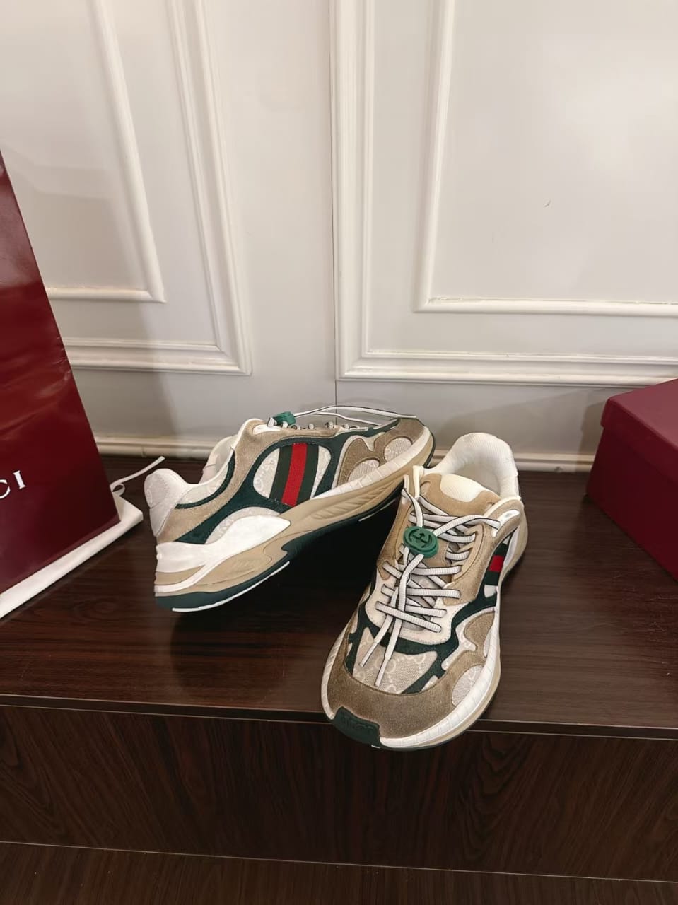 Gucci - Rhyton Mixed Material Sneakers