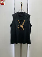 Louis Vuitton - Black Peace Sign Sleeveless Tee