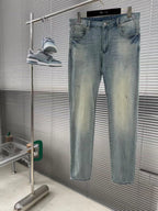 PRADA - Light Wash Distressed Jeans