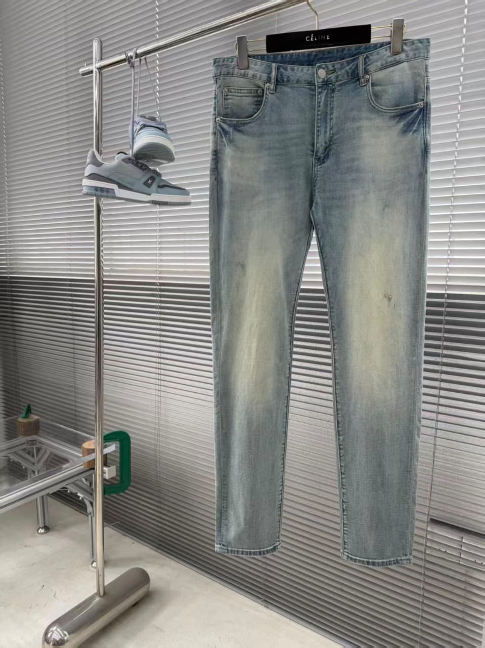PRADA - Light Wash Distressed Jeans