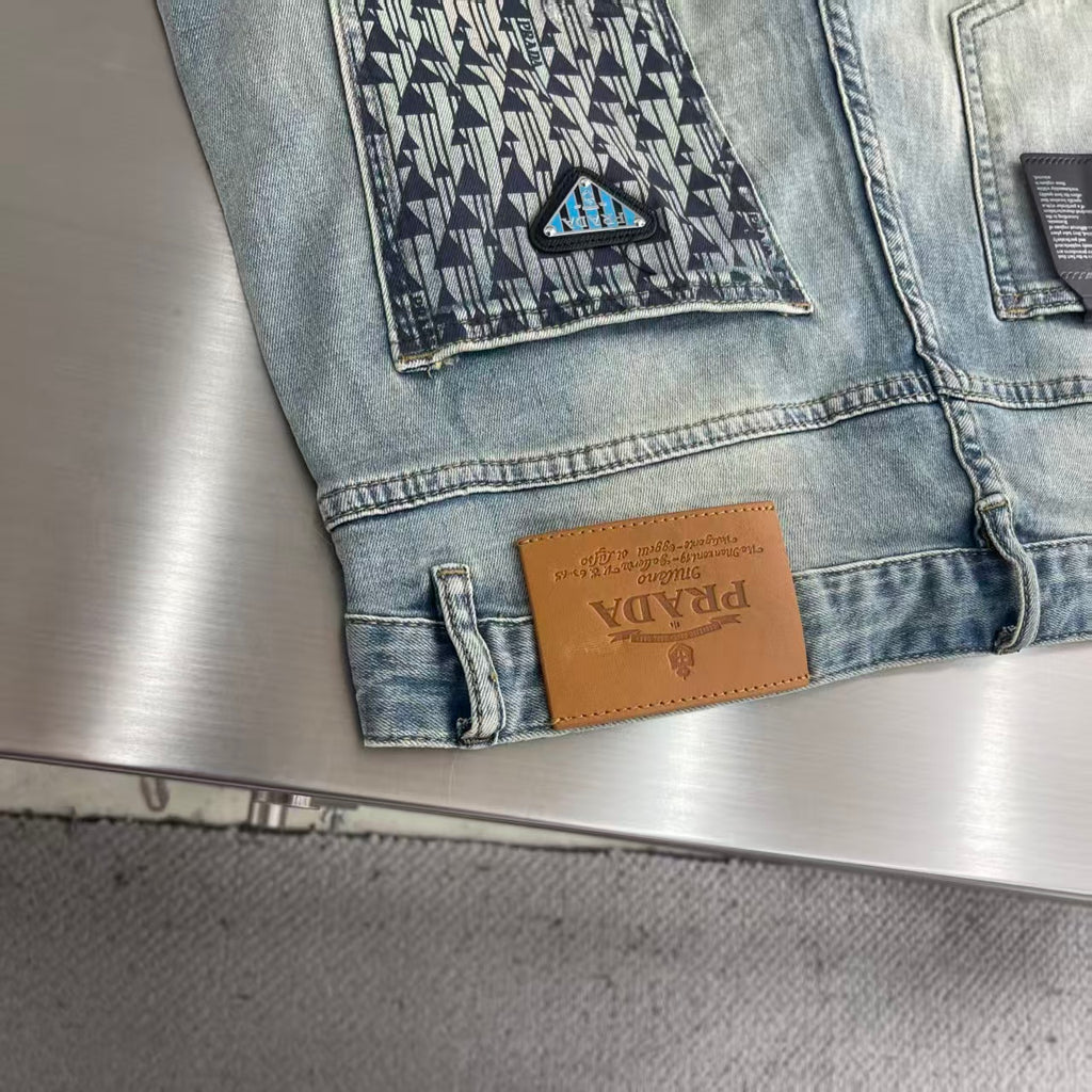 PRADA - Light Wash Distressed Jeans