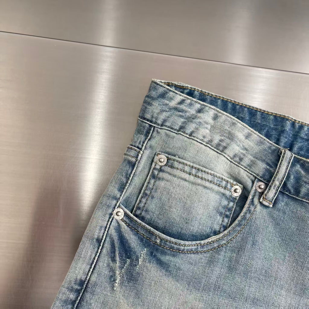 PRADA - Light Wash Distressed Jeans